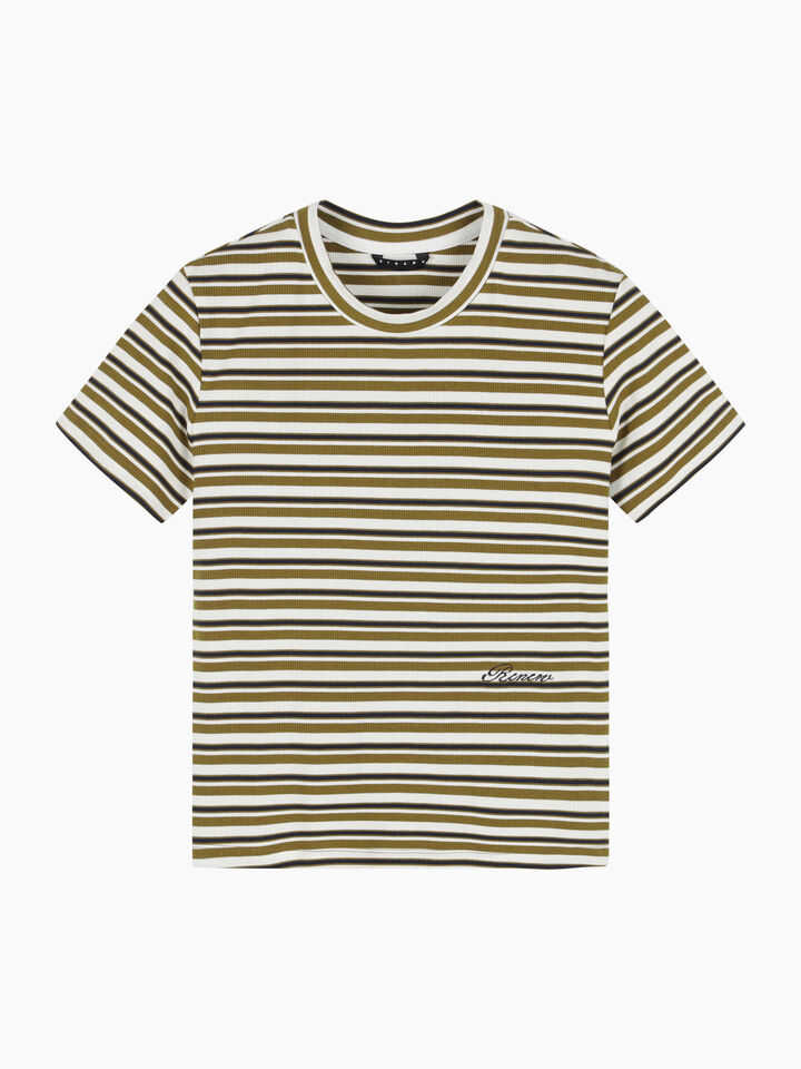 Black striped t-shirt - sisley k short sleeve t-shirt - Beige | Sisley K image number 1